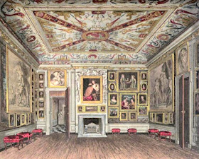 The Prescence Chamber, Kensington Palace, from The History  of the Royal Residences by WH Pyne (1819)
