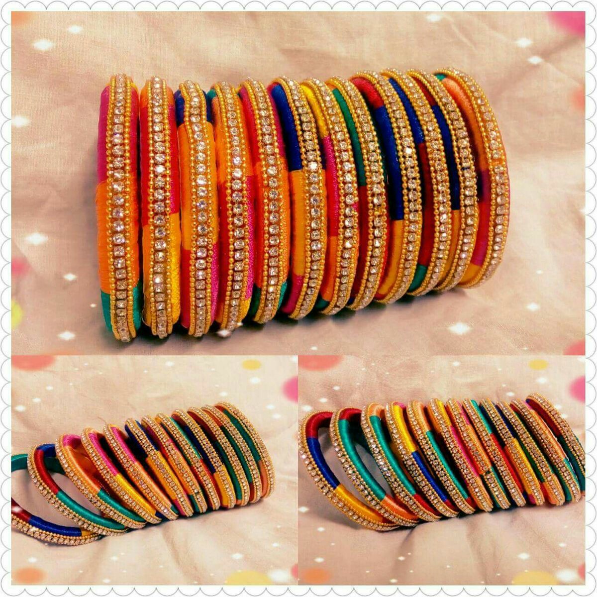 Silk thread bangle designs