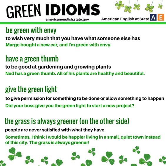 English is FUNtastic Green Idioms