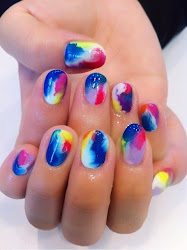 nail summer nails multi designs colors multicolor october colorful colour colored gel trend colourful trends fun styles