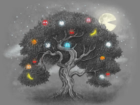 02-Pac-Man-Treee-The-Fan-Brothers-Surreal-Illustrations-www-designstack-co