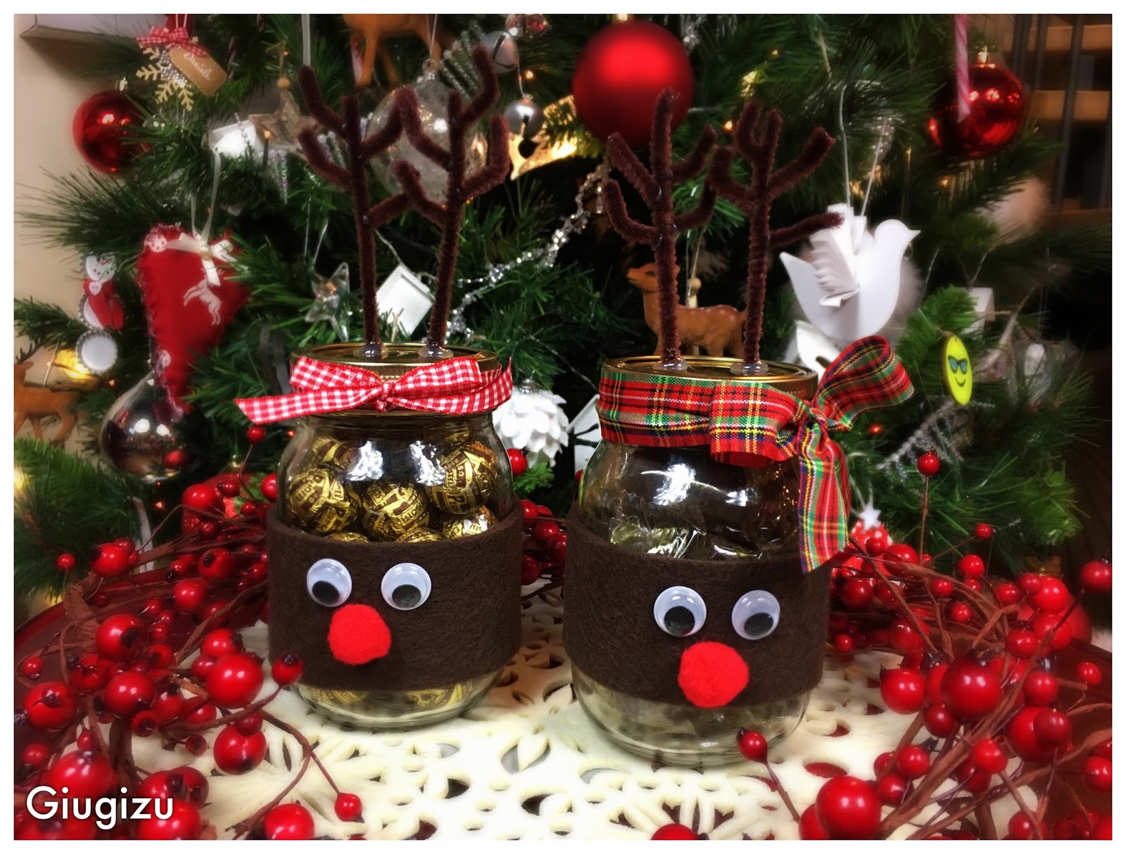 D.I.Y. Reindeers Glass Jars - Vasetti a forma di renna fai da te : 21 ...