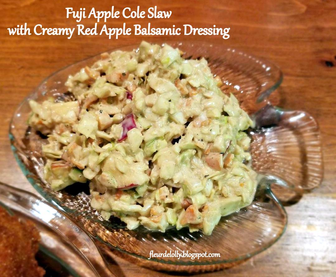 Fleur de Lolly Fuji Apple Coleslaw with Creamy Red Apple Balsamic Dressing