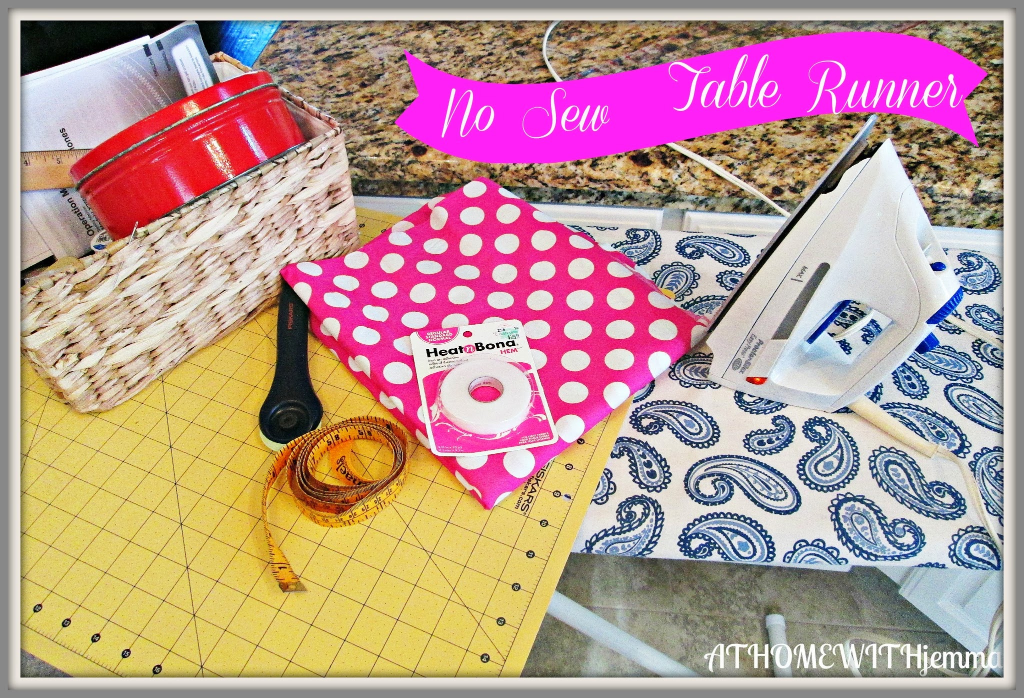 DIY No Sew Table Runner At Home with Jemma