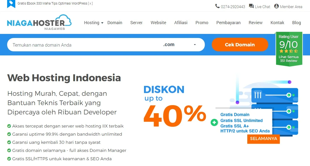 Niagahoster Web Hosting Terbaik di Indonesia