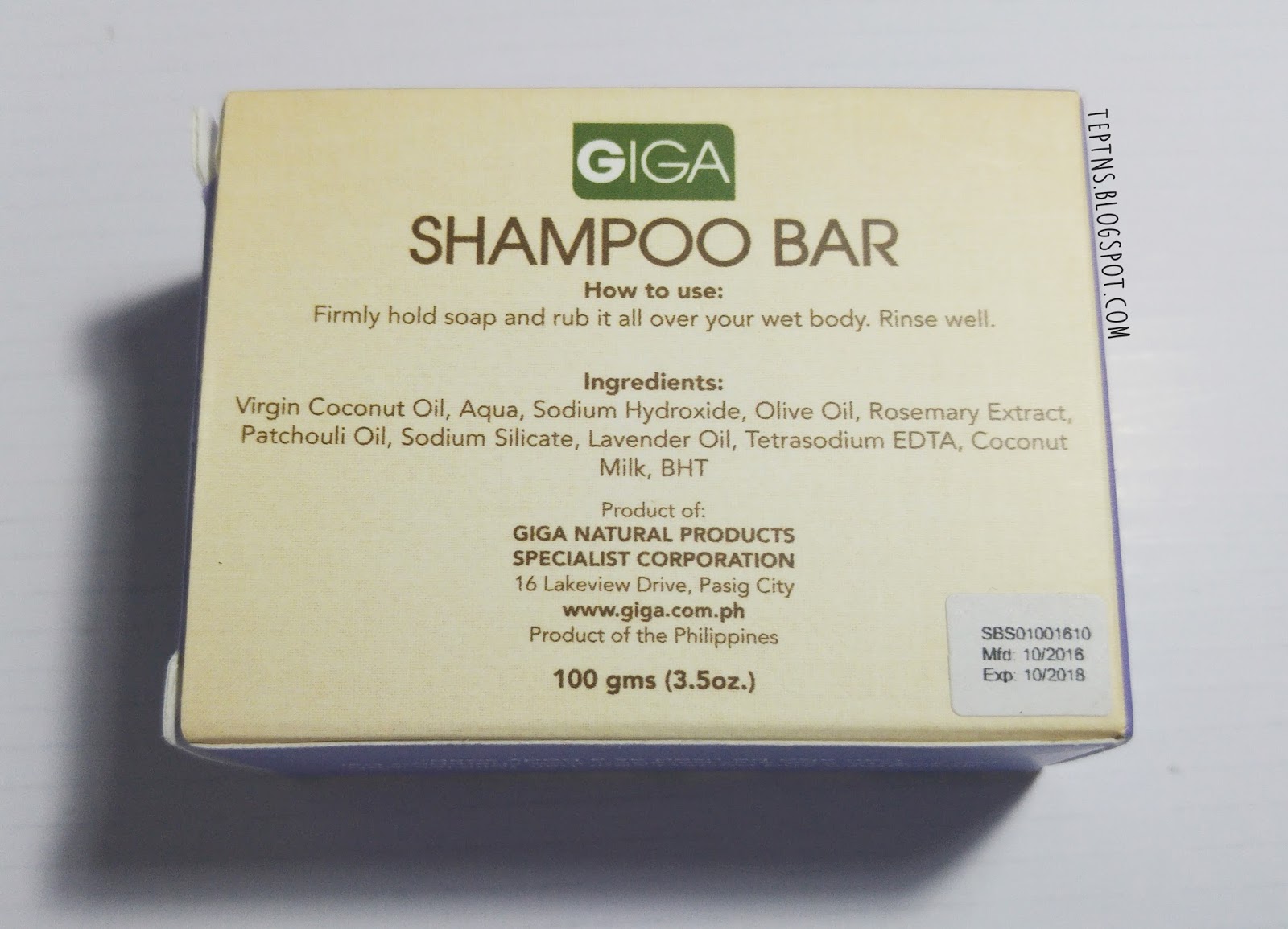 Giga Shampoo Bar Review Tep Tries New Stuff