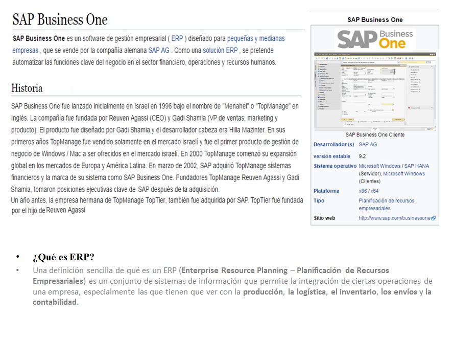 SAP in Group - Bolivia.: Introducción a SAP BO.
