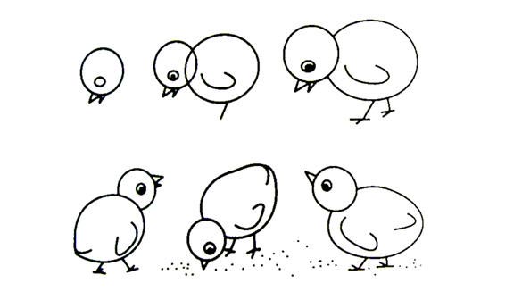 Как нарисовать цыпленка поэтапно