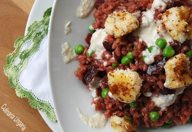 Culinaria Ungaria: Rote-Beete-Risotto mit Kokos-Pesto und Kokos-Käse