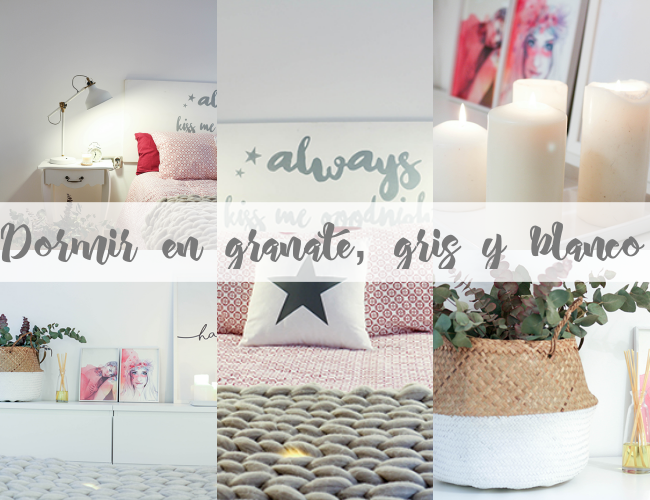 Tour Deco: mi dormitorio Granate-Gris- Blanco