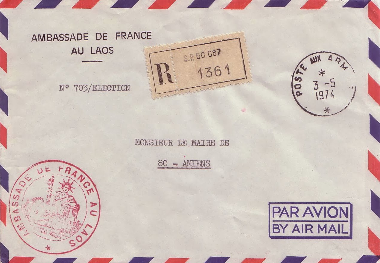 LA POSTE AUX ARMEES Le bureau postal militaire 419 de Vientiane