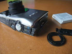 broken canon camera, dropped, sd1100, kite