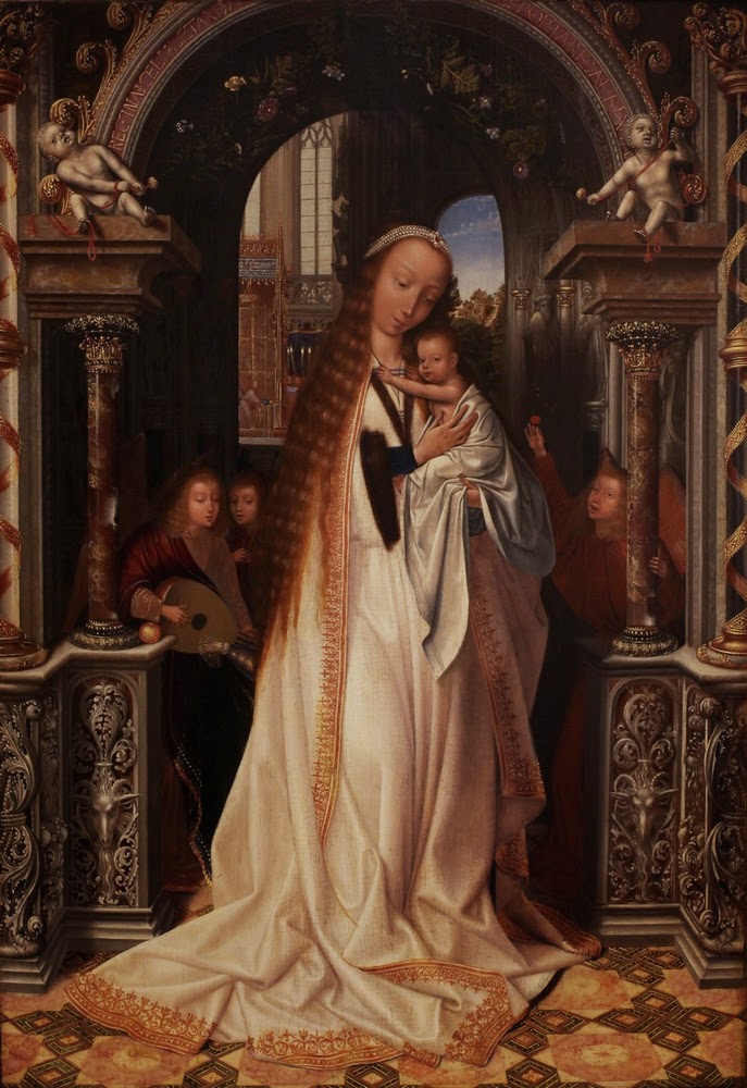 BEAUTIFUL PAINTINGS: Quentin METSYS Virgin With Child c.1509