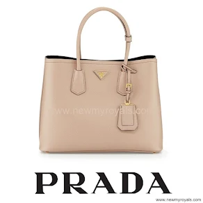 Crown Princess Mary carried Prada Saffiano Cuir Double Bag