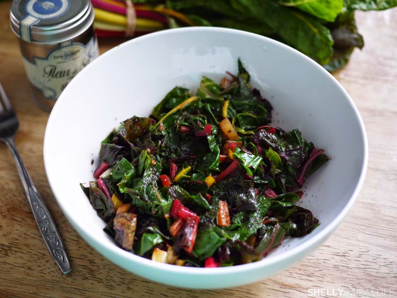Sautéed Rainbow Swiss Chard Shelly in Real Life