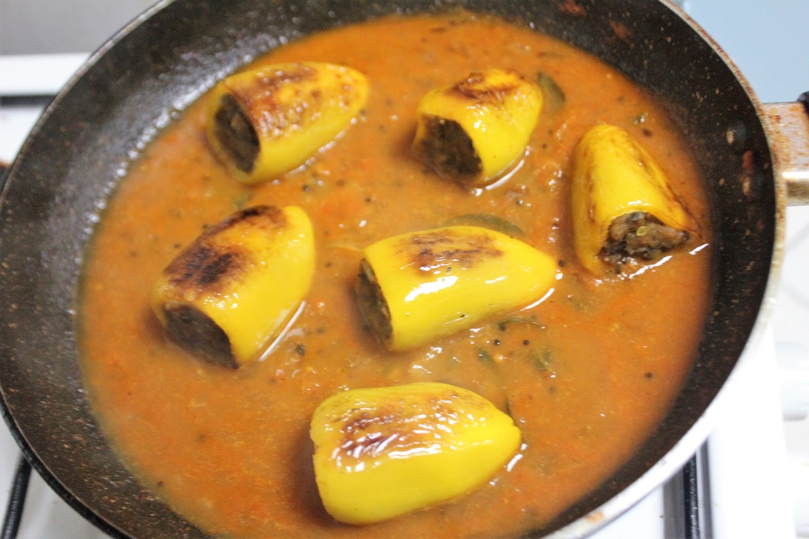 Bethica's Kitchen Flavours Stuffed Chili Pepper in Tomato Gravy