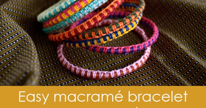 Multicolor Macrame Nylon Cord Adjustable Wristband Double line Stone  Bracelet Packaging Type Box