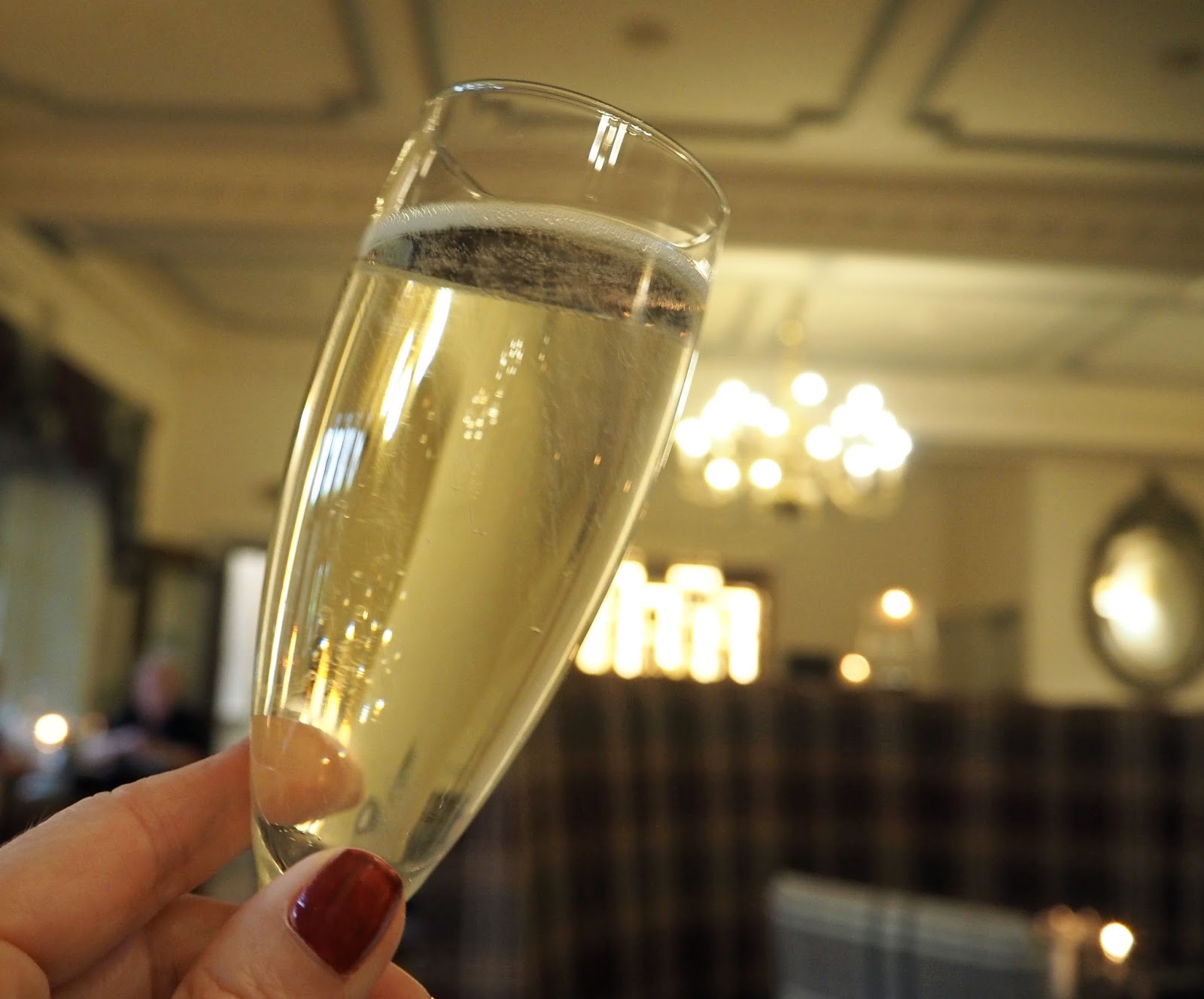 What Lizzy Loves Prime restaurant, Stirk House, Gisburn, prosecco and dinner