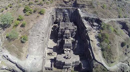 Antiguo templo cortado con láser encontrado en la India