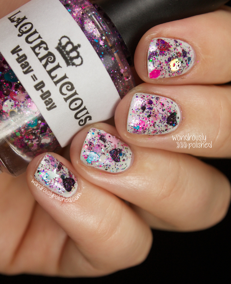 Wondrously Polished: Laquerlicious - Swatch & Review: V-Day = D-Day