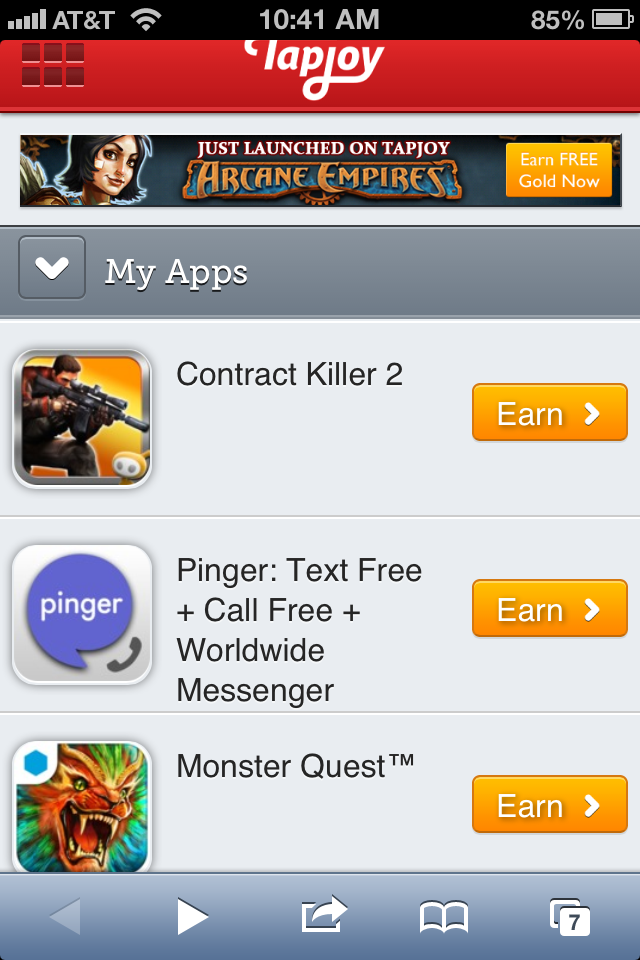 Green Espirit: How to Earn Tapjoy Pinger Text Free Call Minutes (step