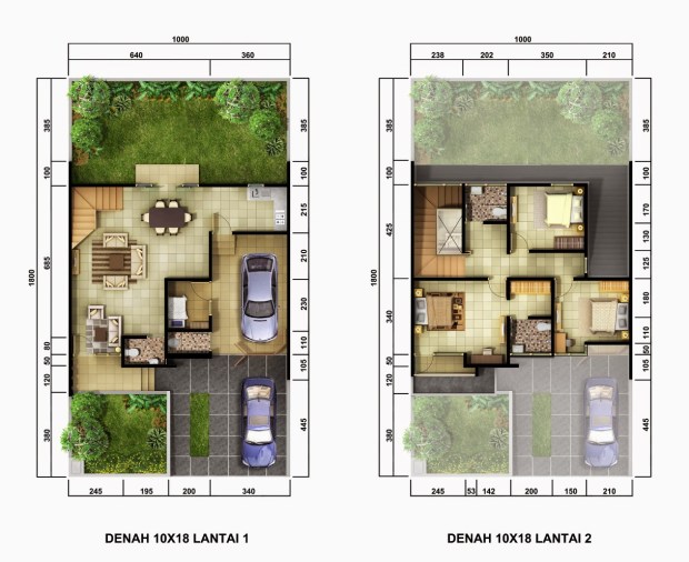 35 Denah Terbaik Rumah Minimalis Sederhana 2 Lantai Rumahku Unik