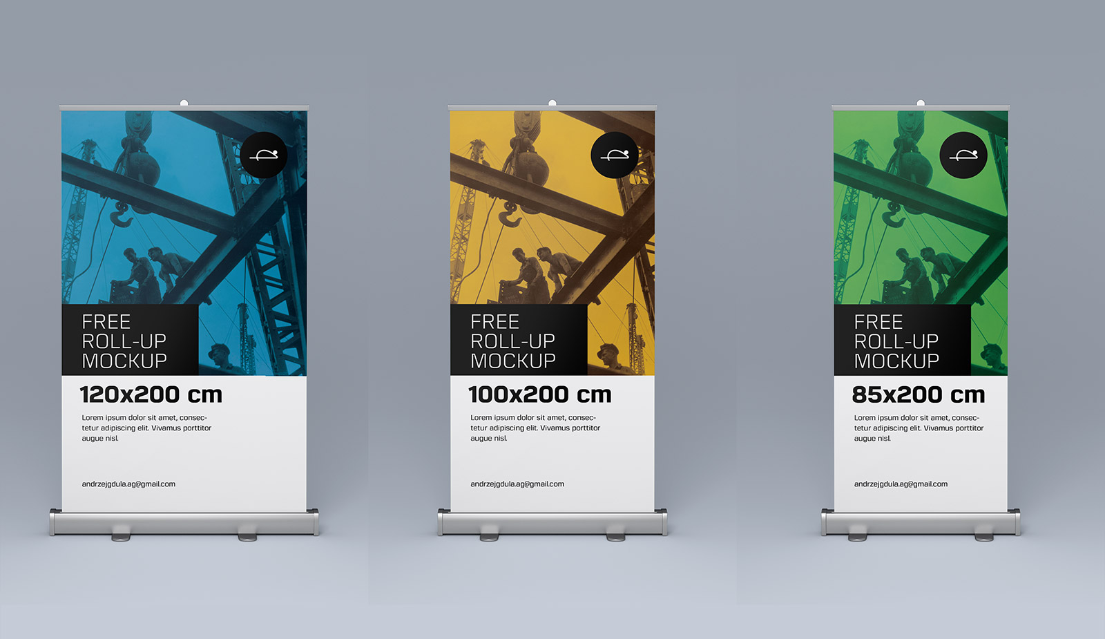 Download Desain Rollup / Pullup Banner Stand Mockup Format PSD
