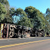 Carreta tomba na BR-386, em Seberi