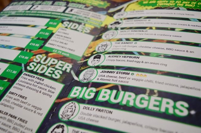 Atomic Burger restaurant menu
