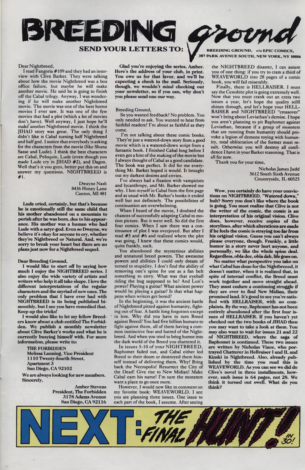 Read online Clive Barker's Night Breed (1990) comic -  Issue #19 - 30