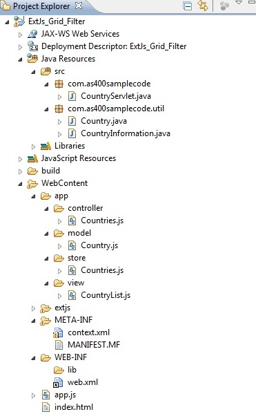 ExtJs Grid JSON Java Servlet example with Grid Filter using TriggerField