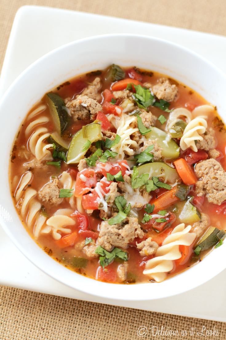 Delicious as it Looks LowFODMAP Italian Turkey Sausage Soup
