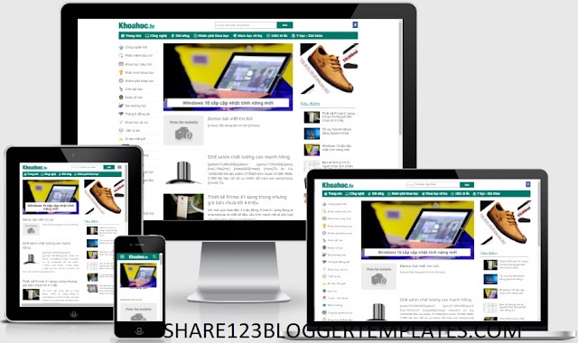 Chia sẻ template blogspot cá nhân giống Khoahoc.tv