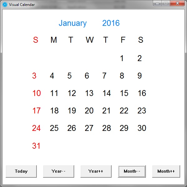 Visual Calendar Visual C++ JustdoCodings
