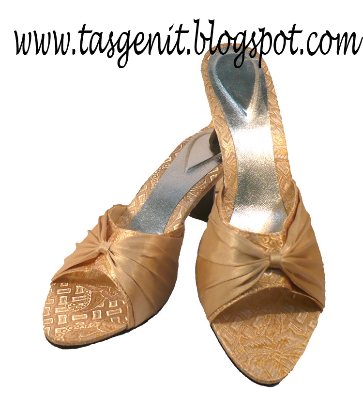  Sandal  Pesta  Songket Gold KODE 540 
