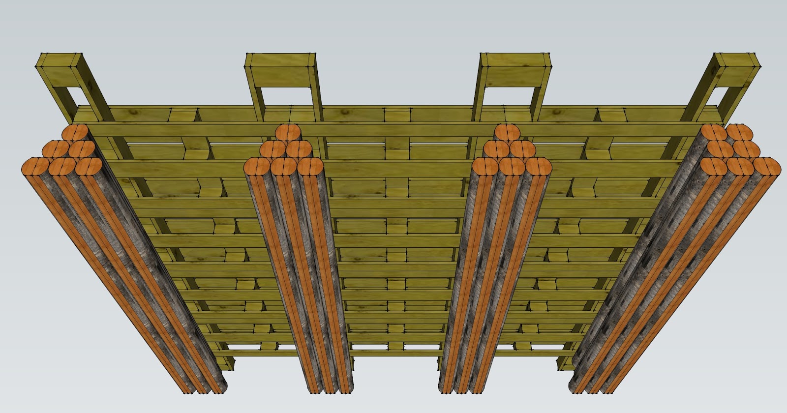 Pallets Designs Pallet Cabin Large Foundations