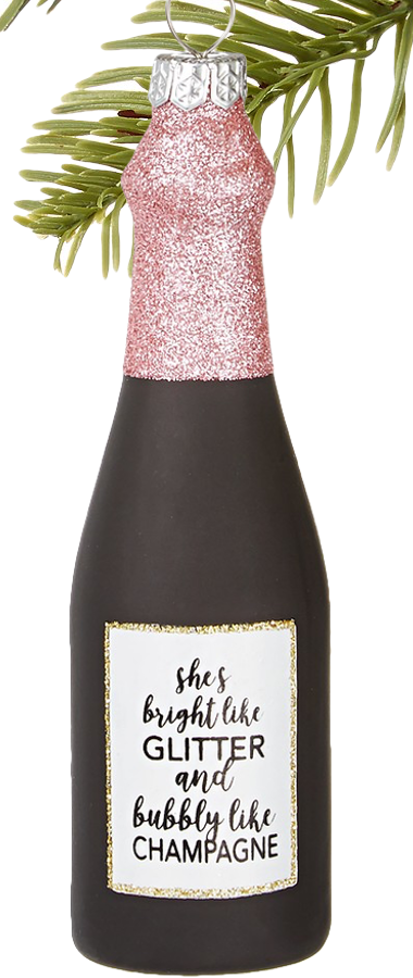 Holiday Lane Fashion Week Champagne Ornament