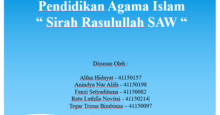 Ppt Download Presentasi Pendidikan Agama Islam Sirah