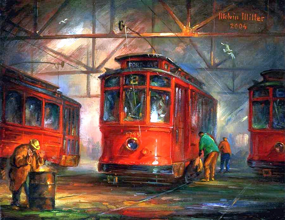 transpress nz the streetcar barn, Baltimore, Maryland circa 1928