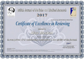 Certificate of excellence as a reviewer