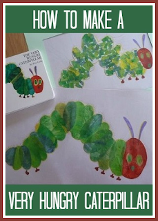 How to make a Very Hungry Caterpillar collage craft with children