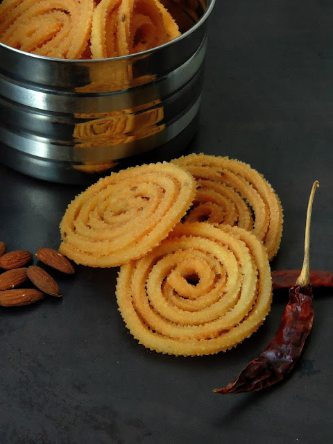 Almond Spicy Murukku, Badam Murukku Almond Spicy Murukku, Badam Murukku