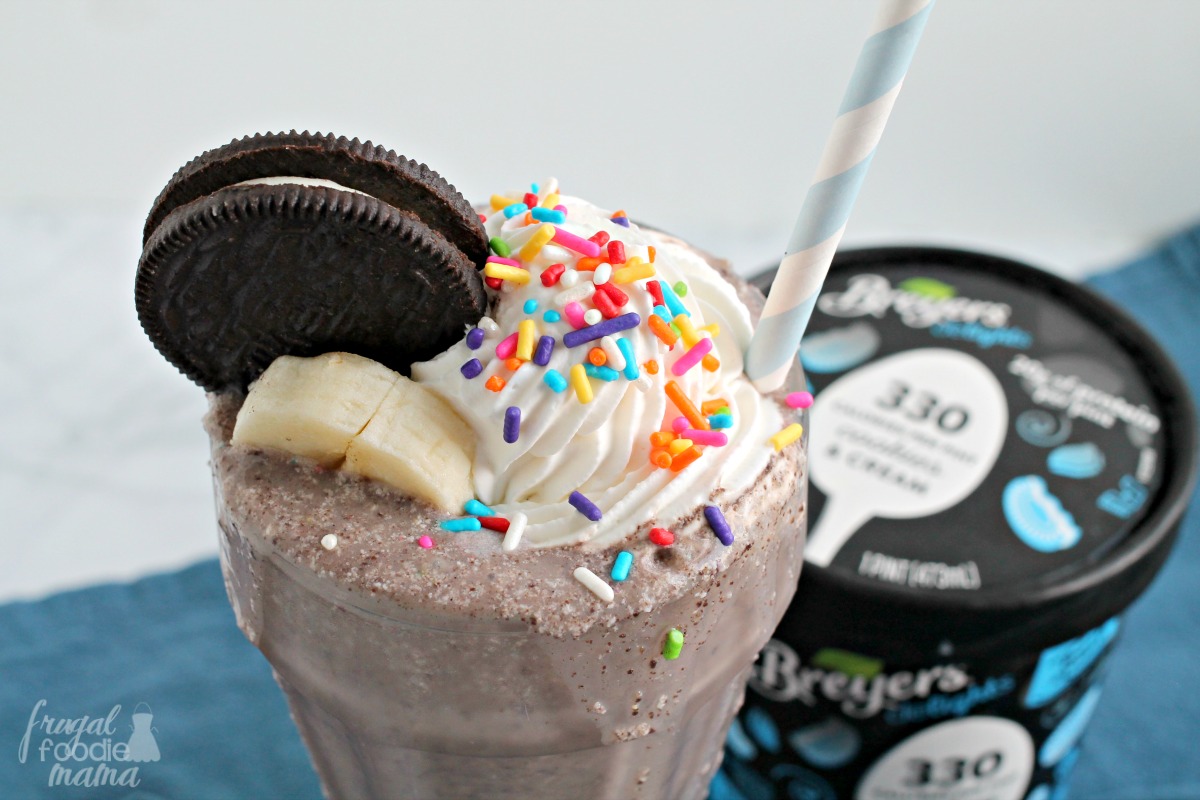 Frugal Foodie Mama Cookies Cream Banana Birthday Shake