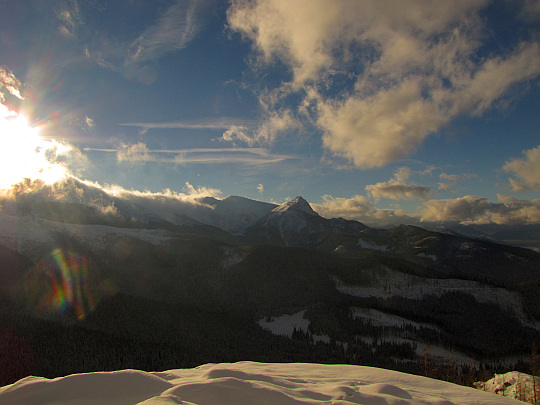 Giewont i Czerwone Wierchy.