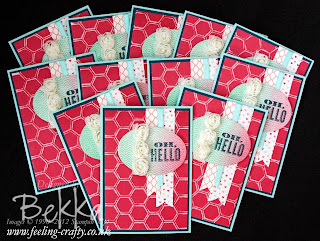 Beautiful Oh Hello Cards sent by Stampin' Up! Demonstrator Bekka Prideaux to welcome people to her team.  Find out about joining her here