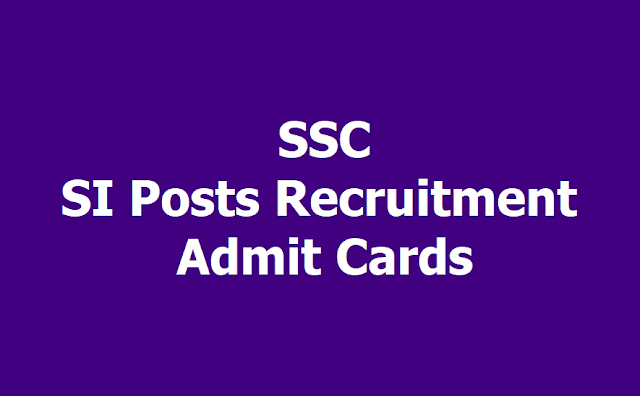 SSC SI Admit Cards 2019 (e-Admission Certificates at www.sscsr.gov.in) SSC SI Admit Cards 2019 (e-Admission Certificates at www.sscsr.gov.in)