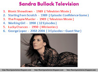 sandra bullock, tv shows, bionic showdown, starting from scratch, the preppie murder, working girl, lucky chances, george lopez, image save today