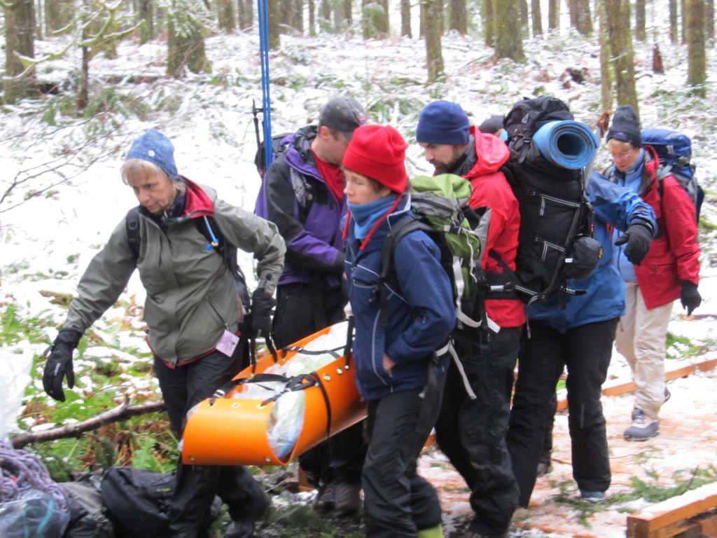 Belaying and Bandaging Wilderness First Aid training, February 2526, 2012