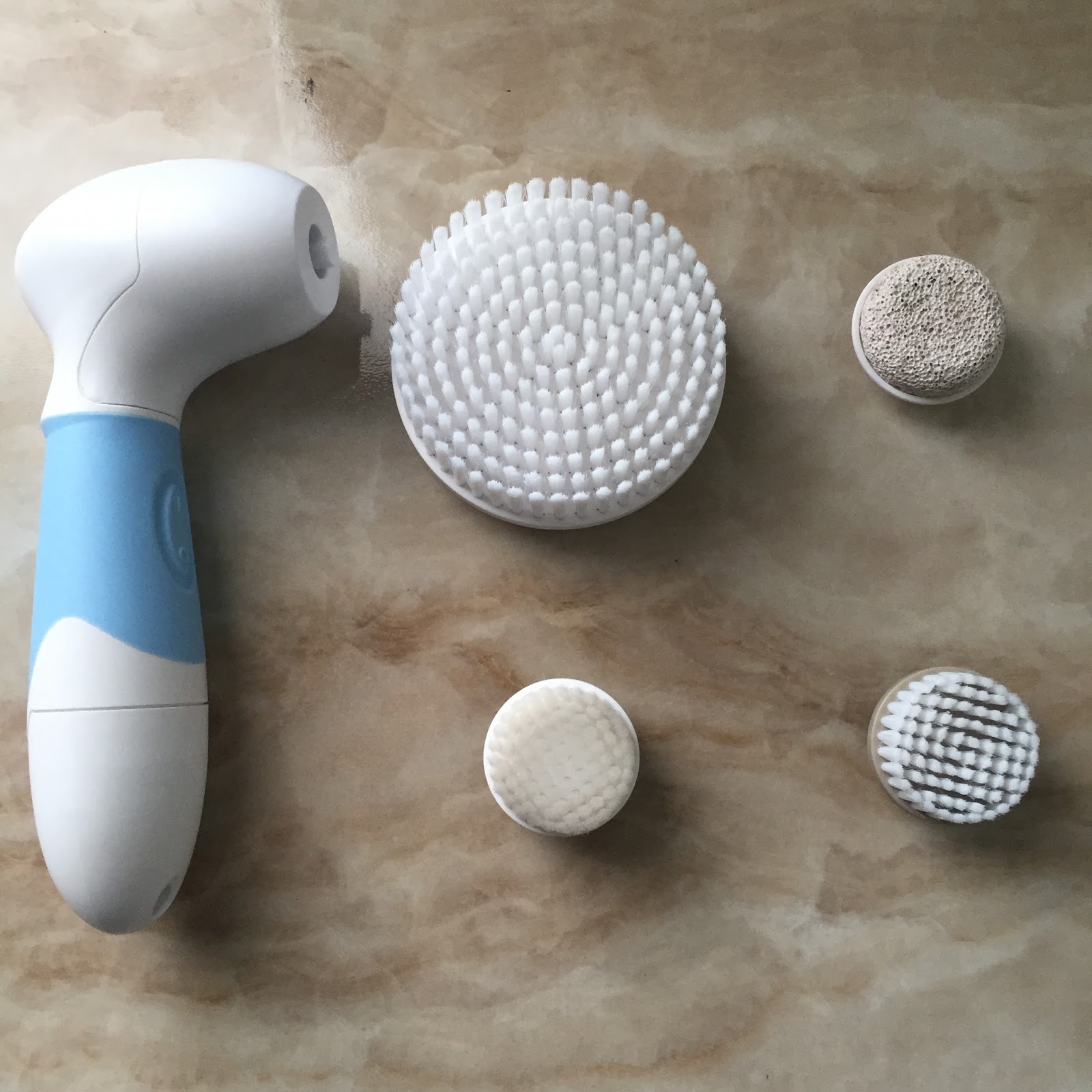 Blue Vanity Spin Brush sedan bathroom