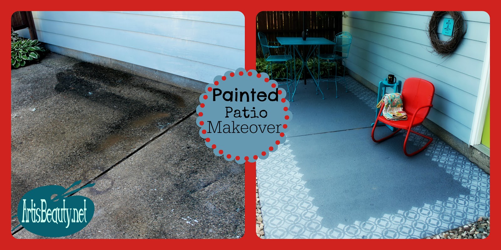 ART IS BEAUTY Fun and Fresh Painted Patio Makeover